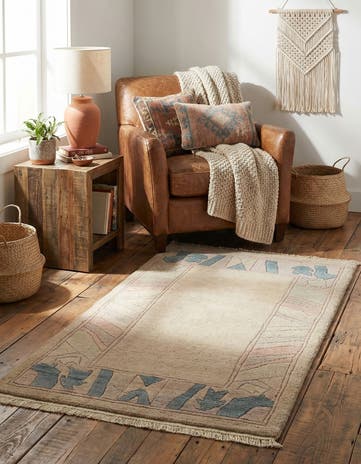 2' 6 x 4' 7 Hand Knotted Tibet Wool Rug