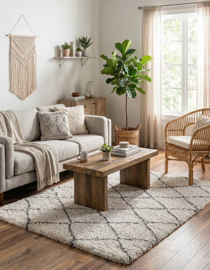 Detail image of 5' 3 x 5' 3 Marrakesh Shag Square Rug