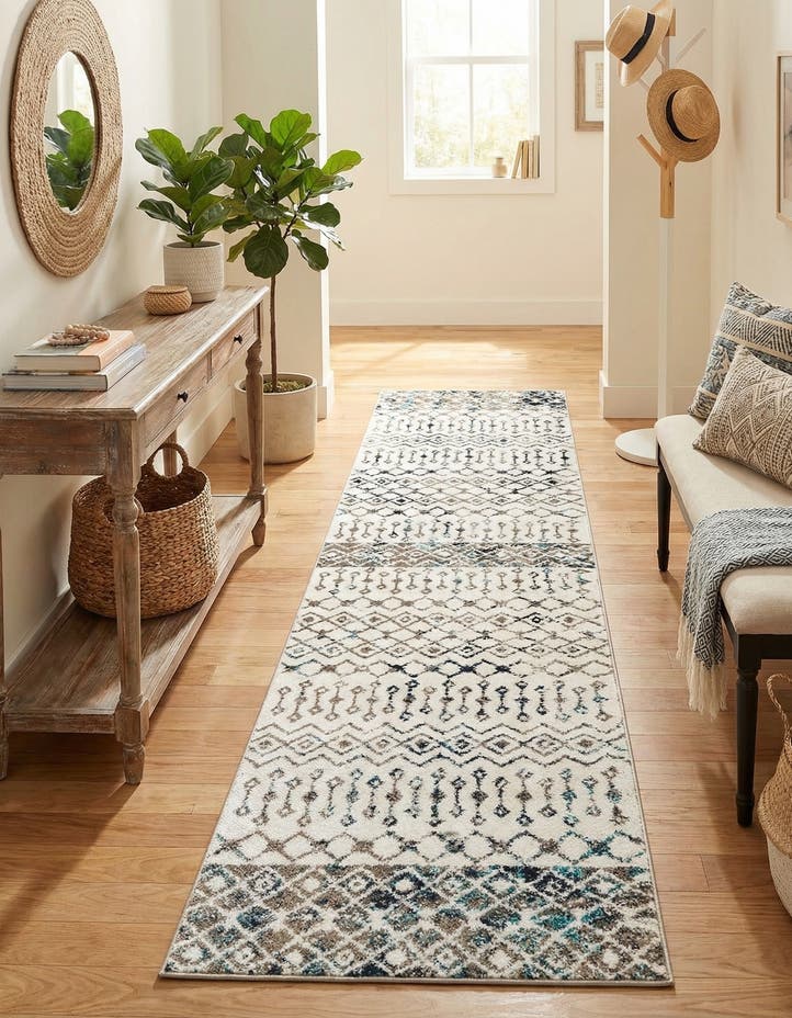 2' 7 x 12' Moroccan Trellis Runner...