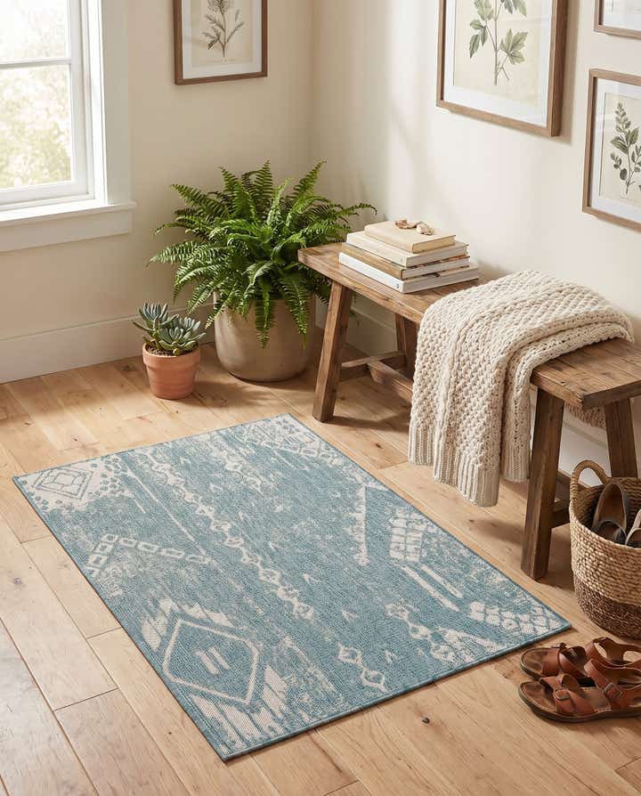 2' x 3' Easy-Clean Bohemian Indoor / Outdoor Rug