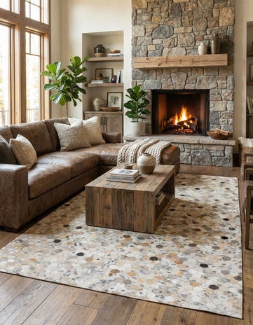 5' x 8' Cowhide Stocks Rug