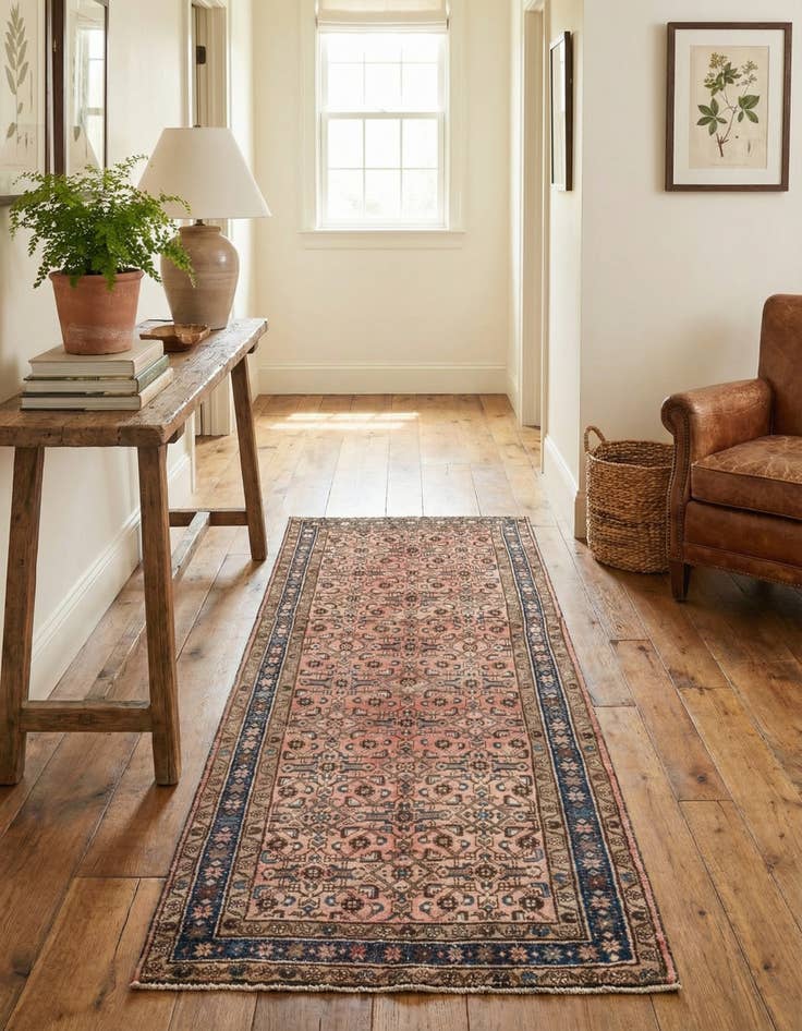 Detail image of 4' 4 x 9' 3  Hand Knotted Ultra Vintage Persian Wool Runner Rug