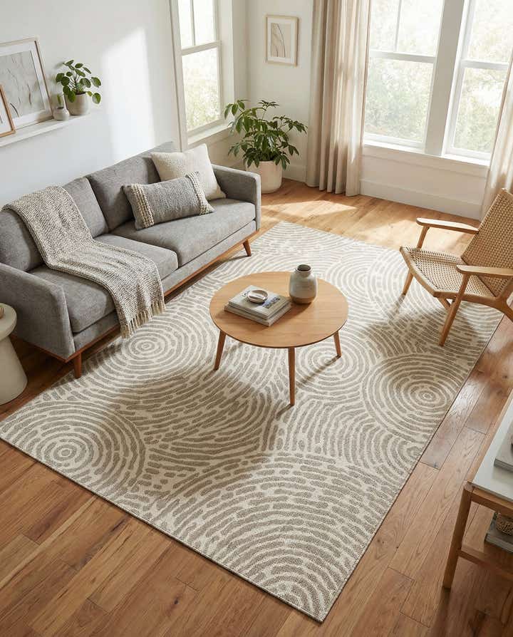 5' 3 x 8' Easy-Clean Modern Indoor / Outdoor Rug