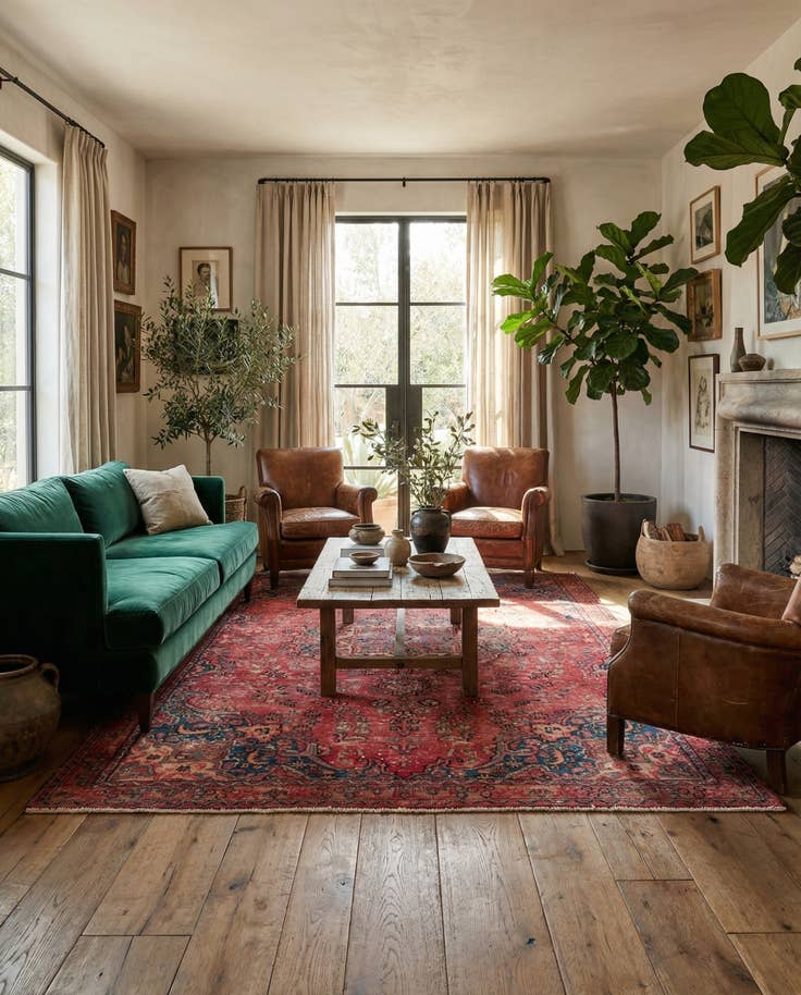 Detail image of 4' 10 x 7' 7 Hand Knotted Ultra Vintage Persian Wool Rug