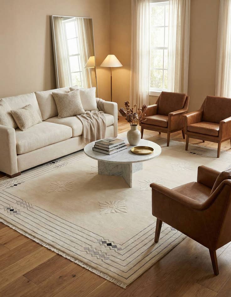 Detail image of 8' x 9' 11  Hand Knotted Darya Wool Rug