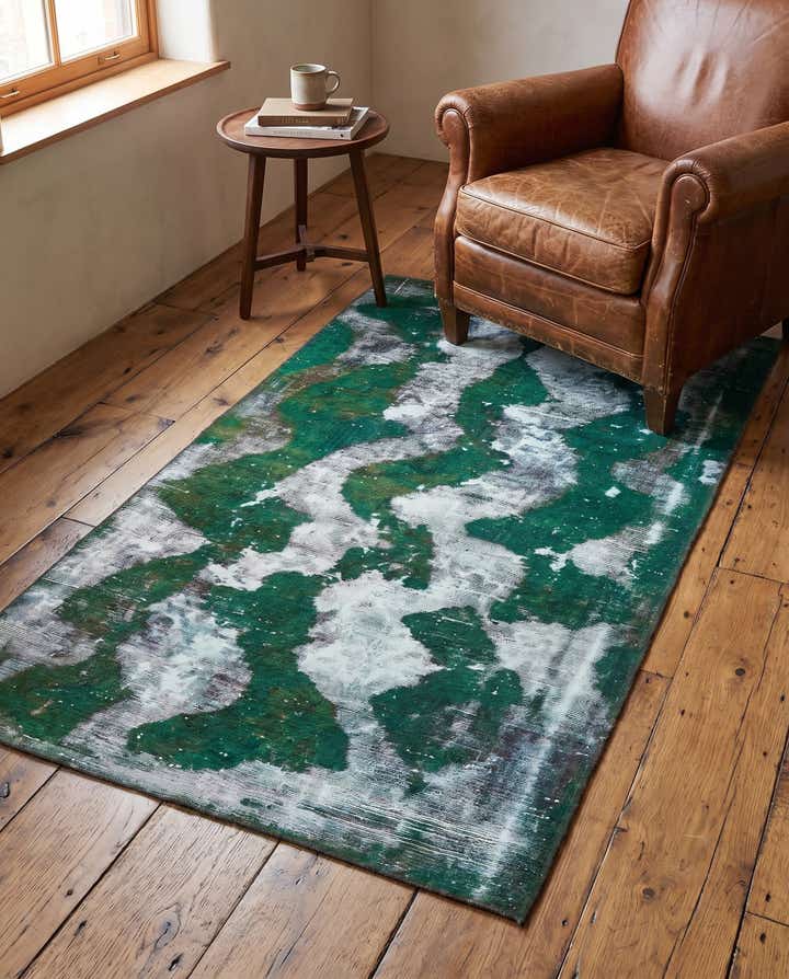 3' 7 x 6' 2 Hand Knotted Ultra Vintage Persian Wool Rug
