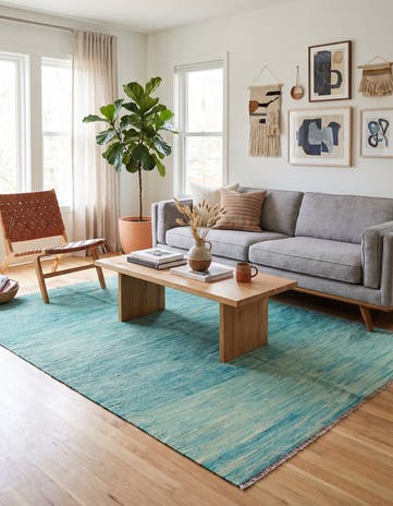 4' x 6' Hand Woven Kilim Modern Wool Rug