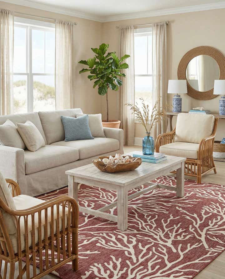 7' 10 x 10' Easy-Clean Coastal Indoor / Outdoor Rug