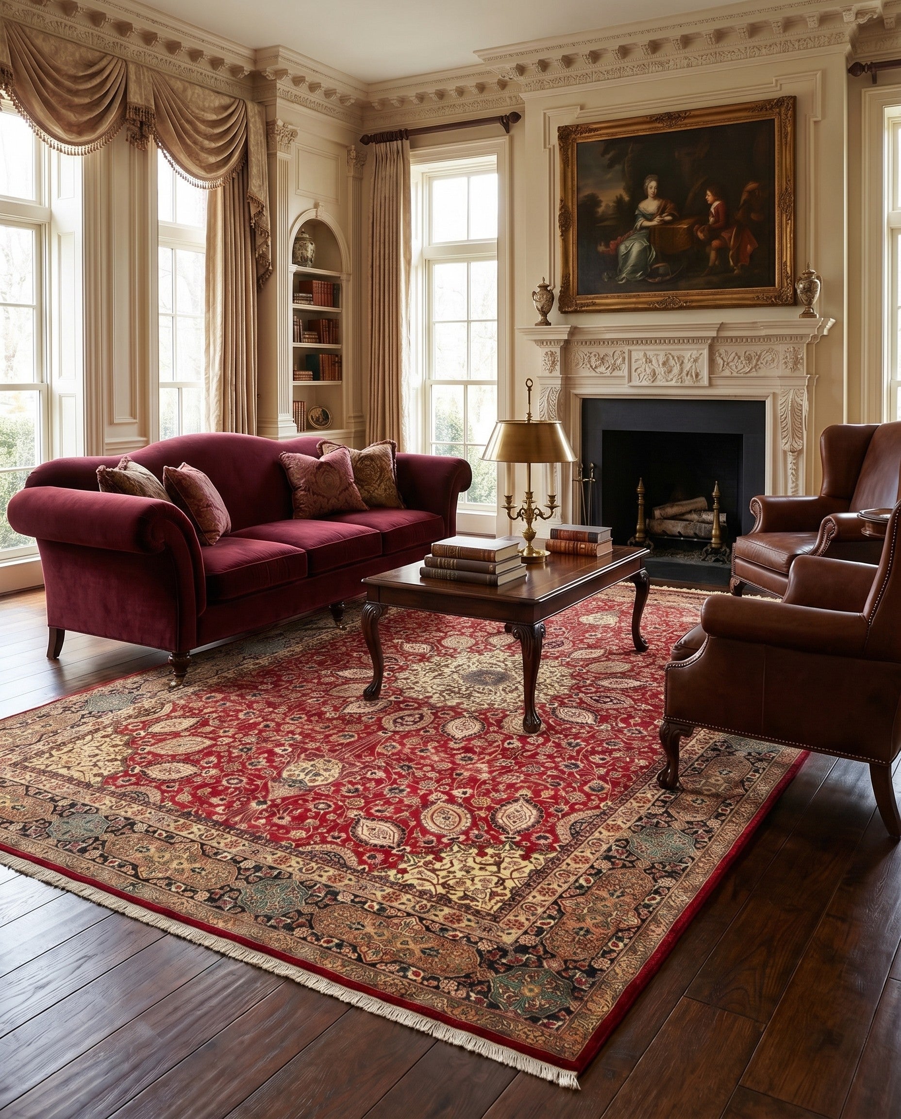9' 1 x 13' 3 Hand Knotted Tabriz Persian Wool Rug
