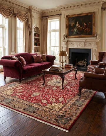 9' 1 x 13' 3 Hand Knotted Tabriz Persian Wool Rug