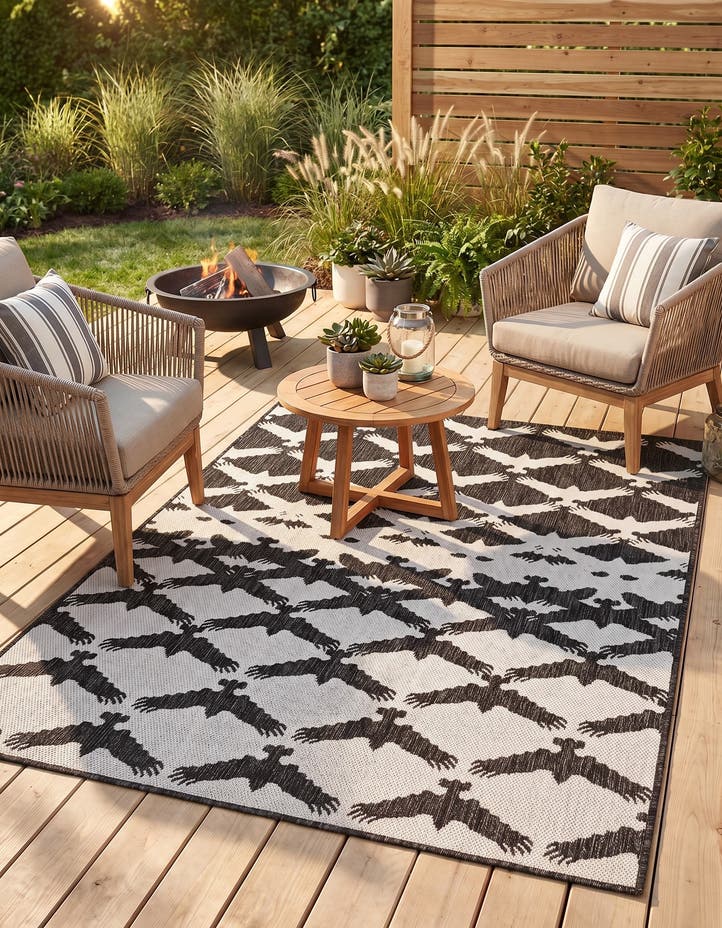 4' x 6' Easy-Clean Modern Indoor / Outdoor...