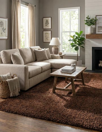 10' x 13' Solid Shag Rug