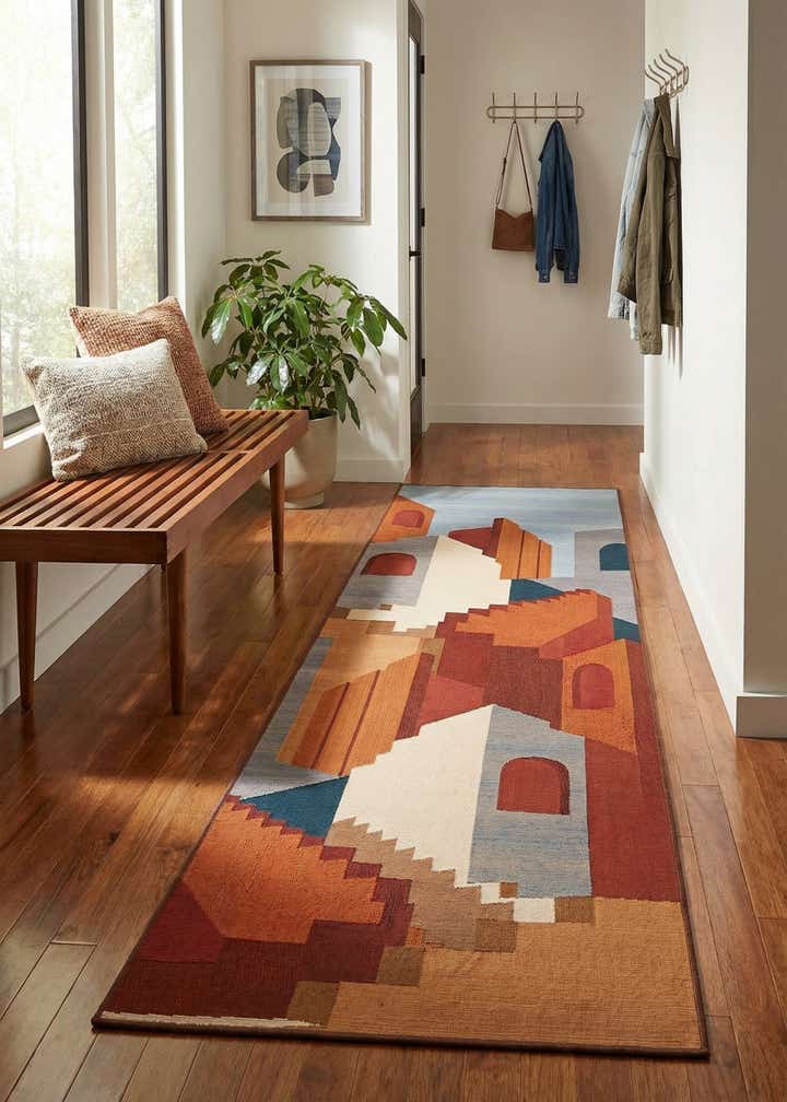 2' 7 x 10' Easy-Clean Modern Indoor / Outdoor Runner Rug
