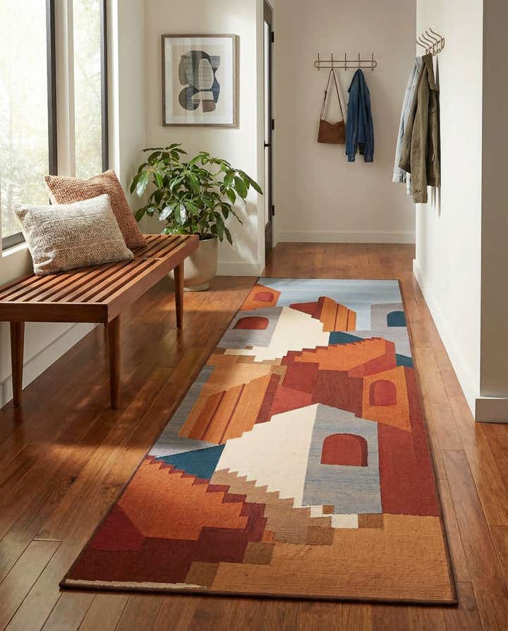 2' 7 x 10' Easy-Clean Modern Indoor / Outdoor Runner Rug