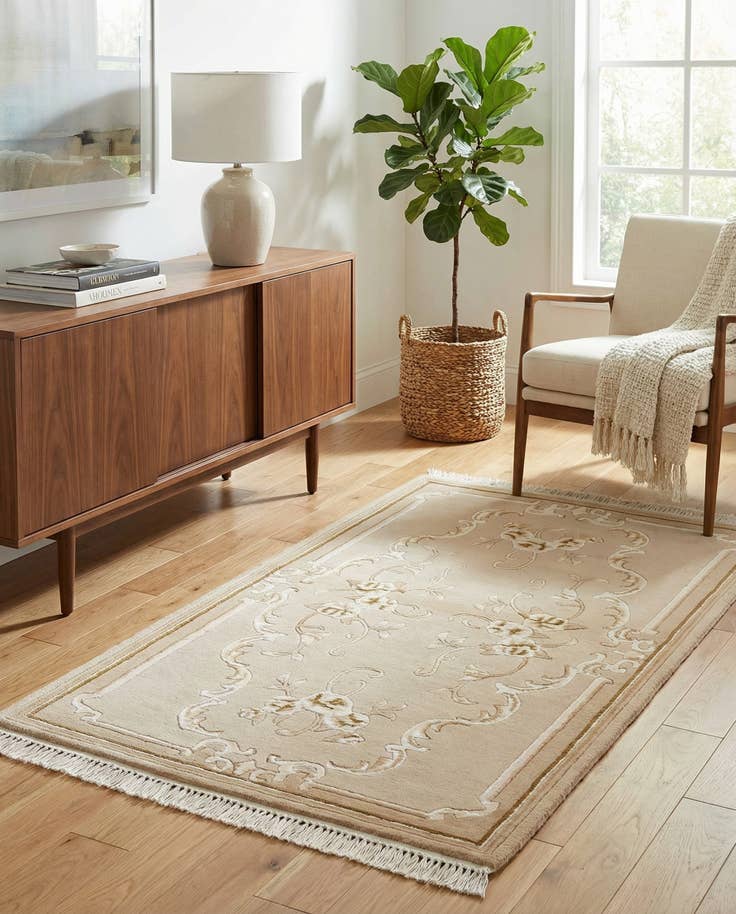 Detail image of 2' 9 x 4' 10 Hand Knotted Darya Wool Rug