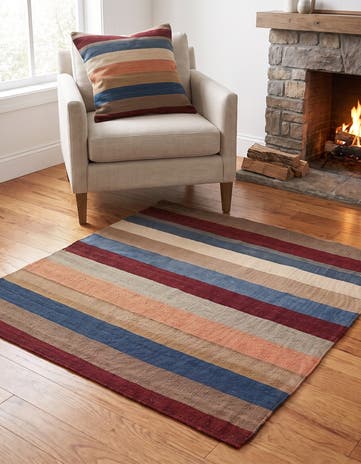 100cm x 100cm Hand Woven Pillow Wool Square Rug