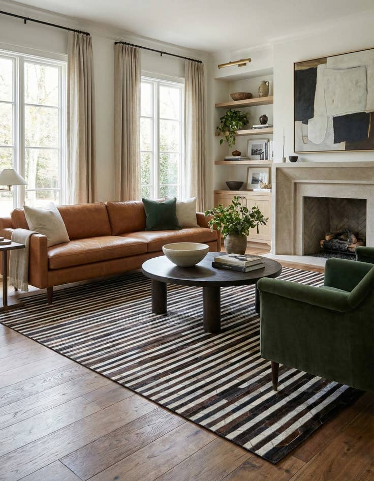 Detail image of  5' 1 x 8' Cowhide Rug