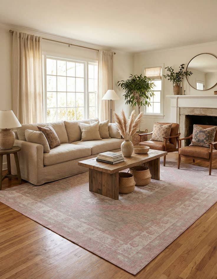 Detail image of 10' x 13'  Washable Traditional Indoor / Outdoor Rug