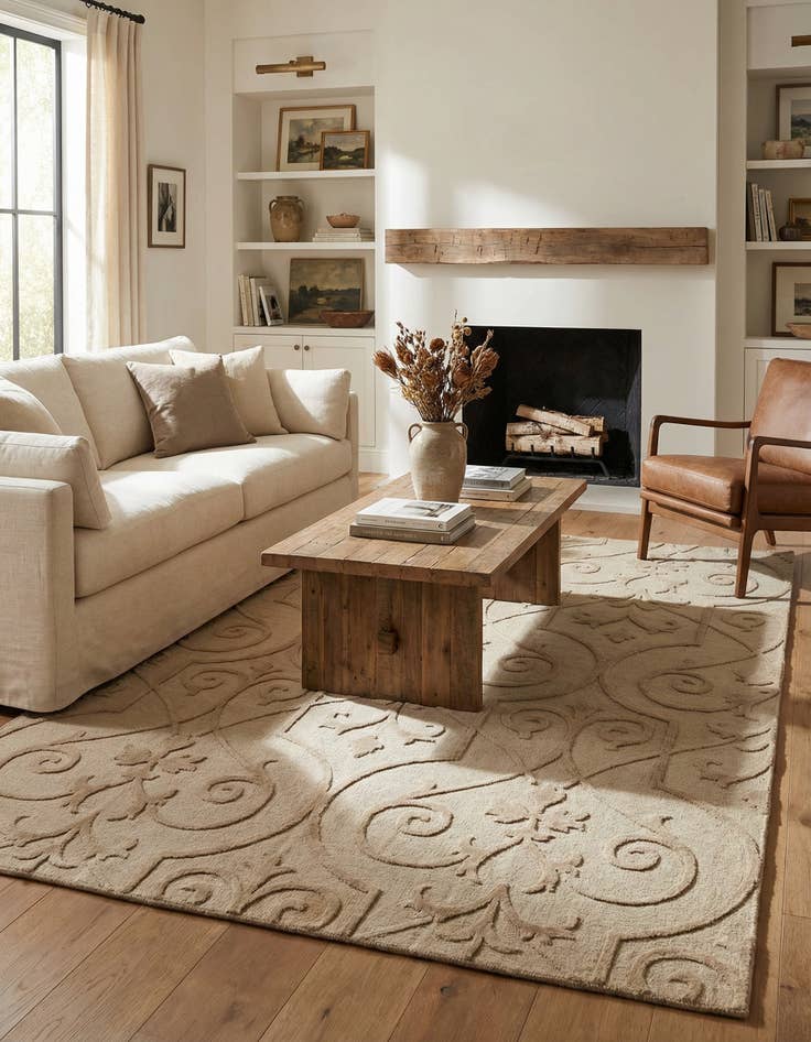 Detail image of 5' 5 x 7' 5  Hand Knotted Darya Wool Rug