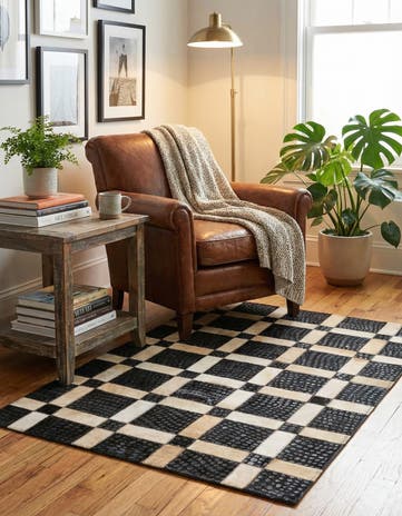 2' 1 x 3' 1 Cowhide Rug