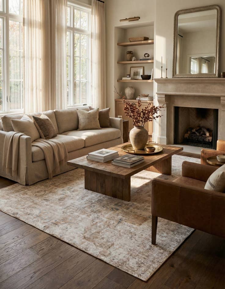 Detail image of 7' 1 x 8' 9  Hand Knotted Ultra Vintage Persian Wool Rug