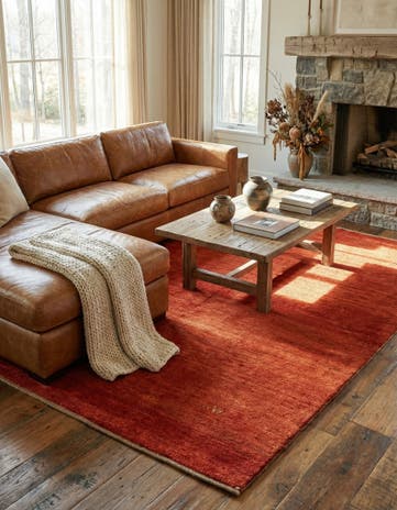 5' 1 x 6' 2 Hand Knotted Gabbeh Shouli Persian Wool Rug