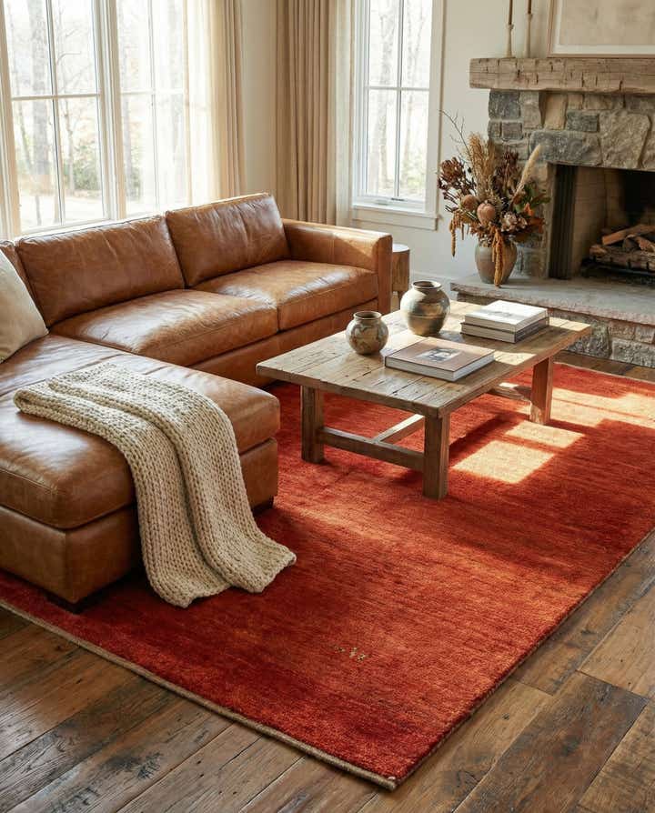 5' 1 x 6' 2 Hand Knotted Gabbeh Shouli Persian Wool Rug