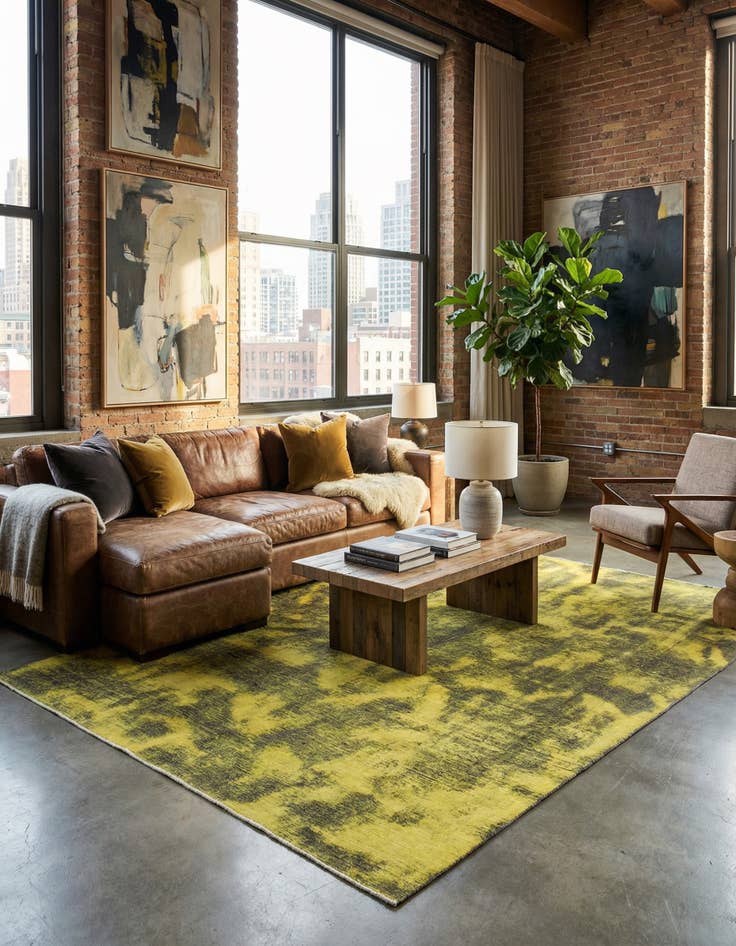 Detail image of 6' 10 x 10'  Hand Knotted Ultra Vintage Persian Wool Rug