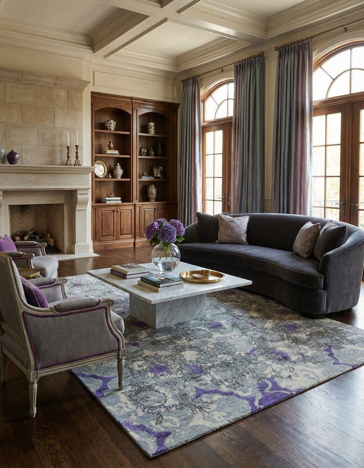 Detail image of 6' 4 x 9' 9  Hand Knotted Anar Rug