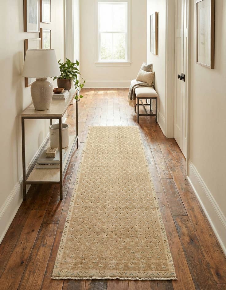 Detail image of 2' 3 x 9'  Hand Knotted Ultra Vintage Persian Wool Runner Rug