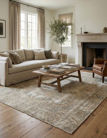 7' 7 x 10' 1 Hand Knotted Ultra Vintage Persian Wool Rug