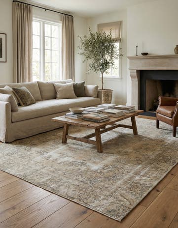7' 7 x 10' 1 Hand Knotted Ultra Vintage Persian Wool Rug