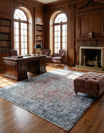9' 8 x 12' 4 Vintage Royal Wool Rug