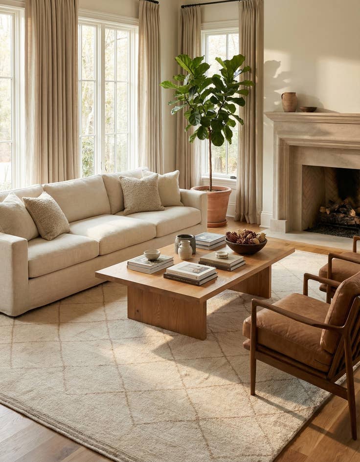 Detail image of  10' 2 x 14' 3  Hand Knotted Moroccan Wool Rug