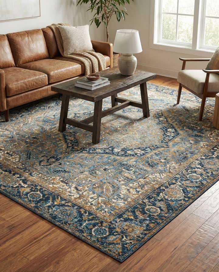 7' 10 x 10' Easy-Clean Traditional Indoor / Outdoor Rug
