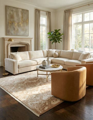 6' 9 x 9' 9 Hand Knotted Darya Wool Rug