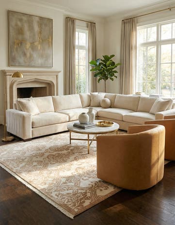 6' 9 x 9' 9 Hand Knotted Darya Wool Rug