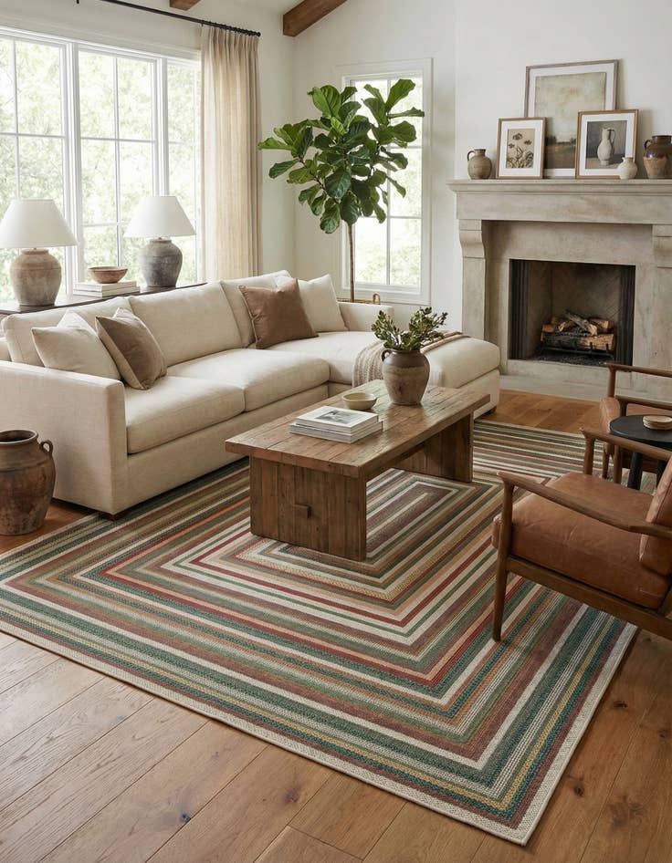 Detail image of  9' x 12'  Washable Baja Indoor / Outdoor Rug