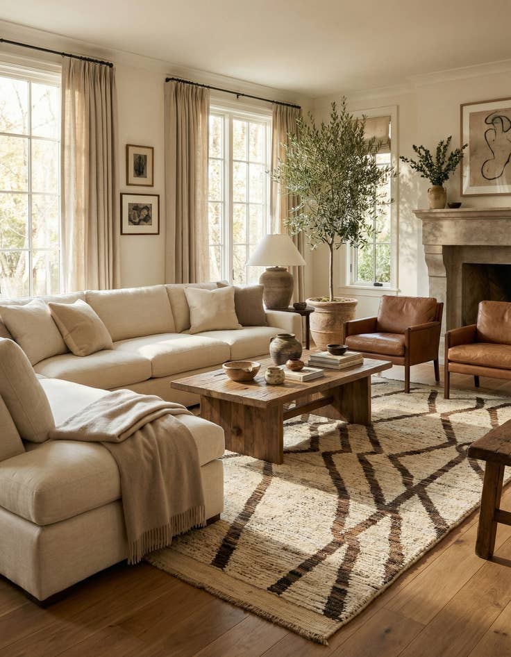 Detail image of  5' 1 x 6' 5  Hand Knotted Moroccan Wool Rug