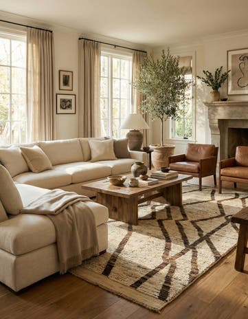 5' 1 x 6' 5 Hand Knotted Moroccan Wool Rug