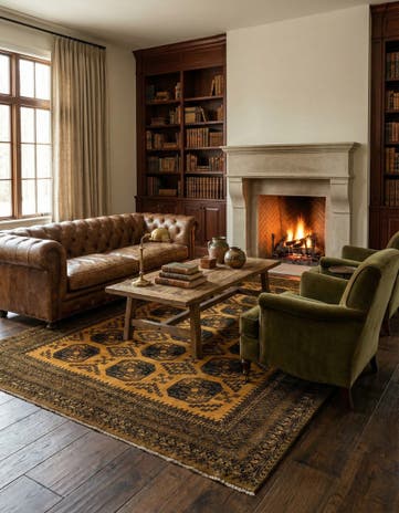 8' 7 x 11' 4 Hand Knotted Afghan Akhche Wool Rug