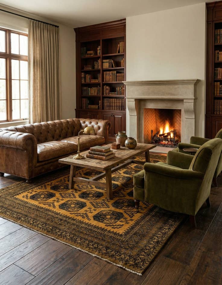 Detail image of 8' 7 x 11' 4  Hand Knotted Afghan Akhche Wool Rug