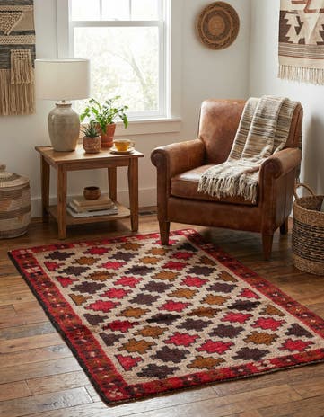 2' 10 x 4' 7 Hand Knotted Balouch Persian Wool Rug