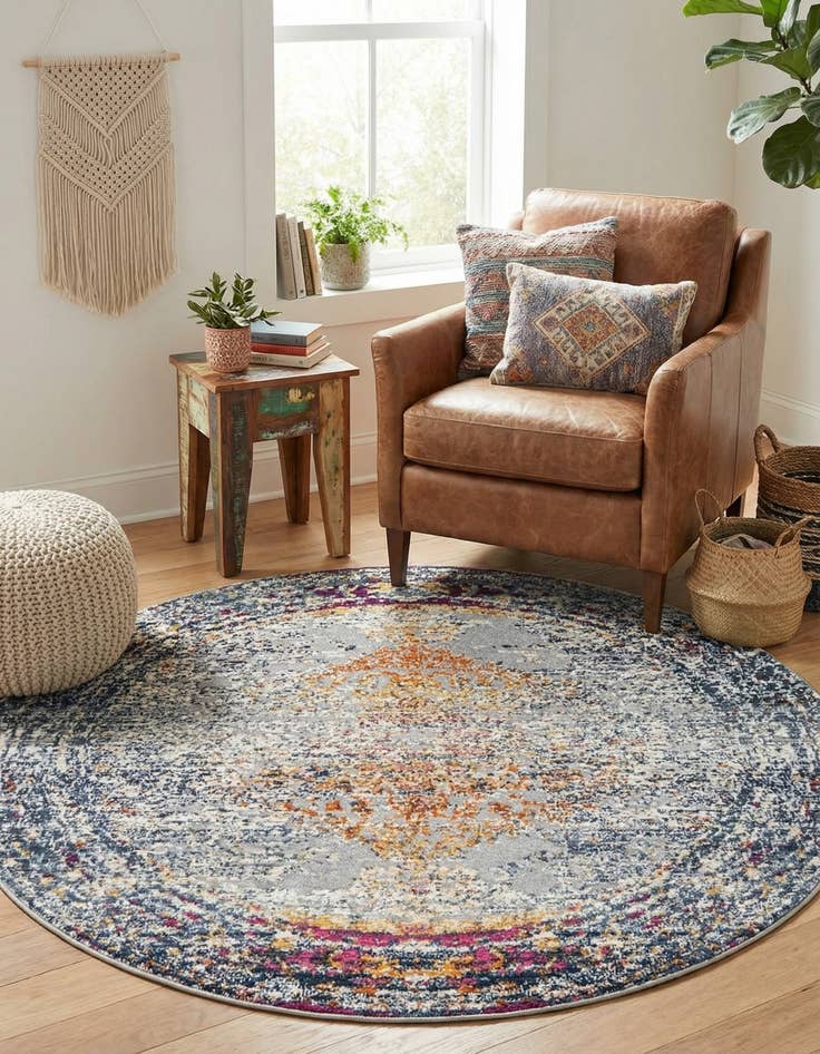 Detail image of 3' 7 x 3' 7 Budapest Round Rug