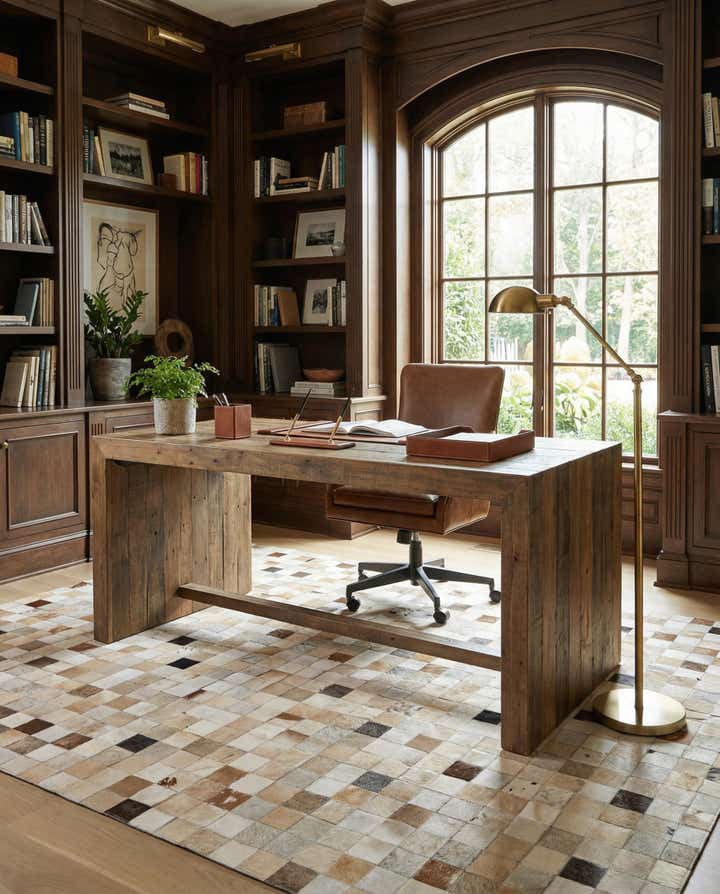 5' 1 x 8' 1 Cowhide - Patchwork Rug