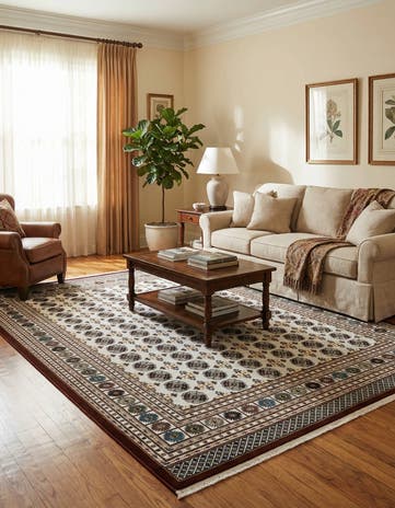 Ivory Nain Design Rug