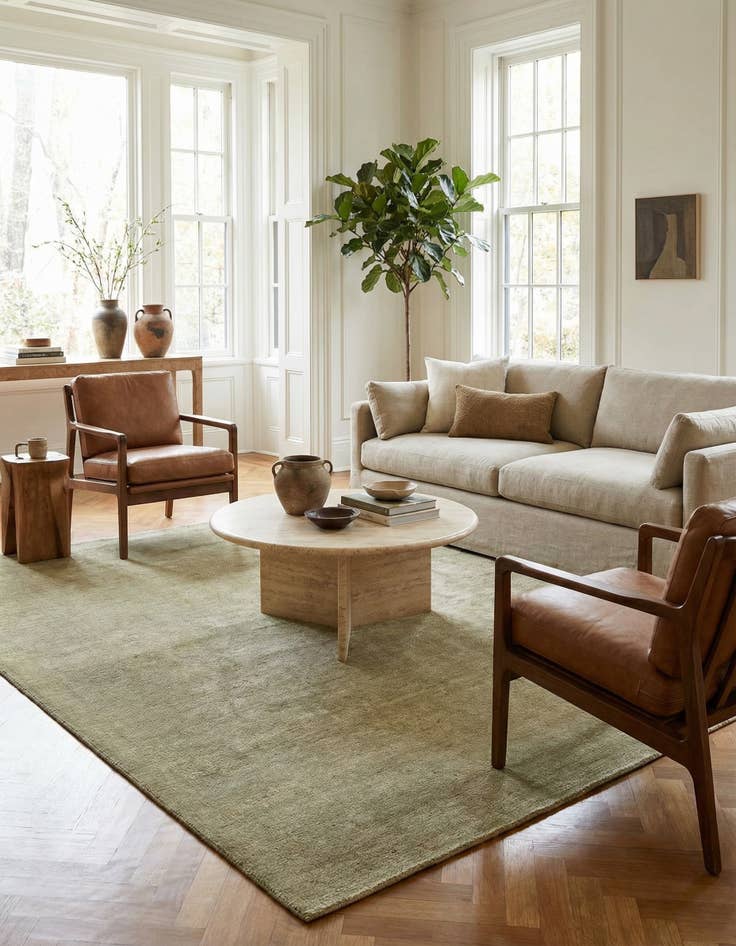 Detail image of 6' 4 x 6' 10  Hand Knotted Over-Dyed Ziegler Square Rug