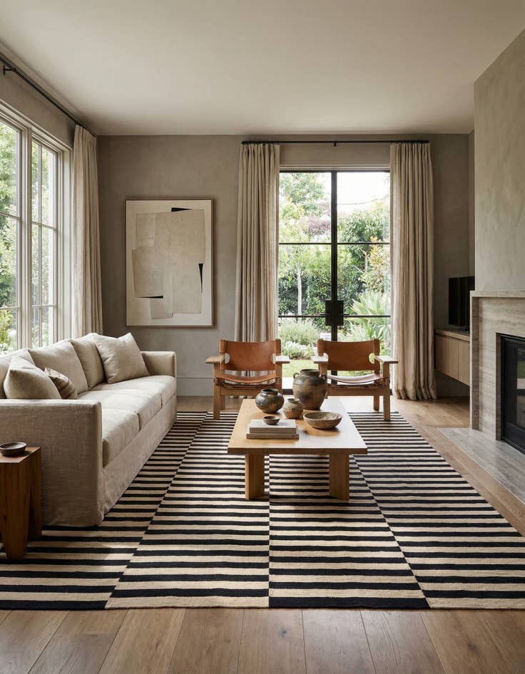 Detail image of 8' 1 x 11'  Hand Woven Kilim Modern Wool Rug