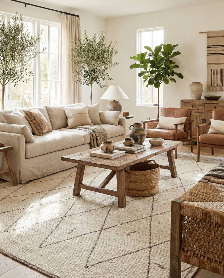 Detail image of 8' 1 x 10' 1 Hand Knotted Moroccan Wool Rug