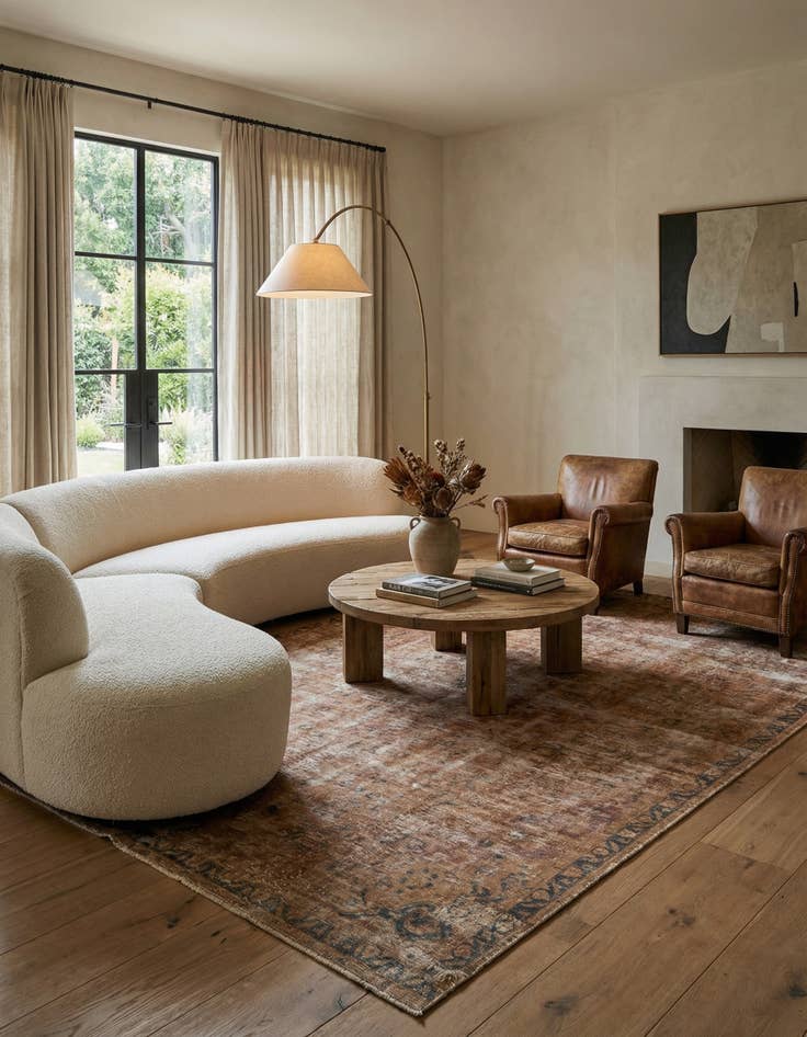 Detail image of 7' x 10' 4  Hand Knotted Ultra Vintage Persian Wool Rug